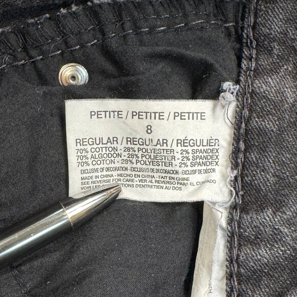 Nine West Womens Black Denim Vintage Bootcut Jeans Embellished Pocket Size 8/29P - Picture 9 of 16